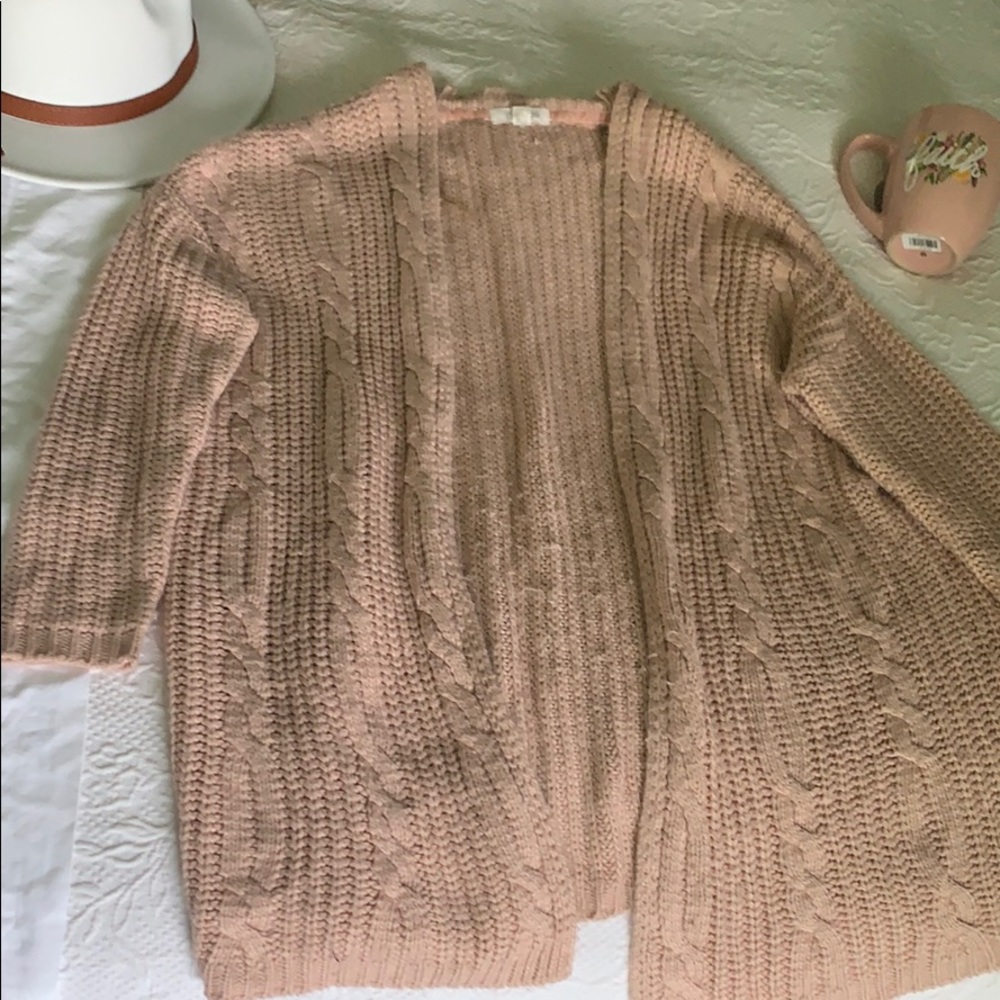 Pink Drop shoulder cardigan SOLD